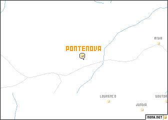 map of Ponte Nova