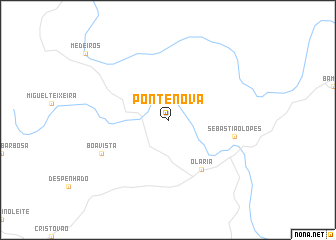 map of Ponte Nova