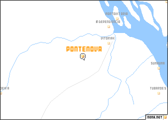 map of Ponte Nova