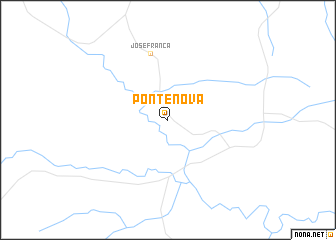 map of Ponte Nova