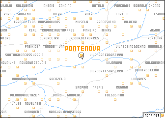 map of Ponte Nova