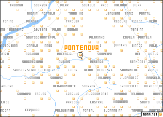 map of Ponte Nova