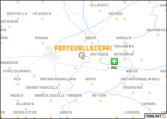 map of Ponte Valleceppi