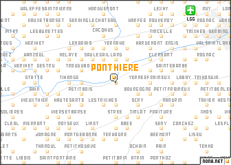 map of Ponthière