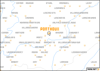 map of Ponthoux