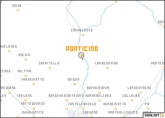 map of Ponticino