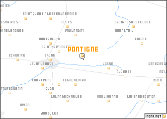 map of Pontigné