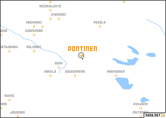 map of Pöntinen