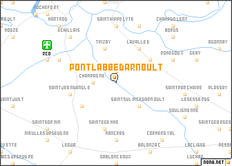 map of Pont-lʼAbbé-dʼArnoult