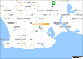 map of Pont-lʼAbbé