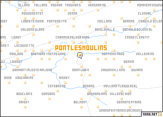 map of Pont-lès-Moulins