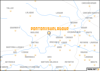 map of Pontonx-sur-lʼAdour