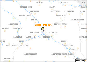 map of Pontrilas