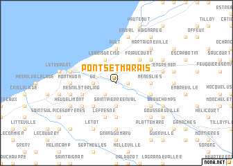 map of Ponts-et-Marais