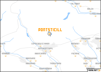 map of Pont Sticill