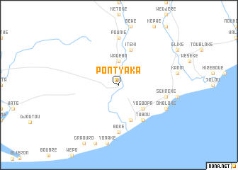 map of Pont-Yaka