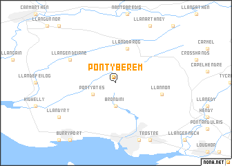 map of Pont-y-Berem