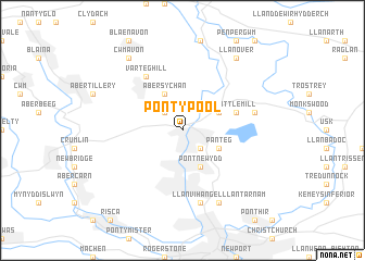 map of Pontypool