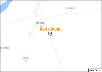 map of Pontypool