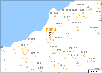map of Ponu