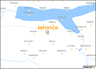 map of Ponyatichi