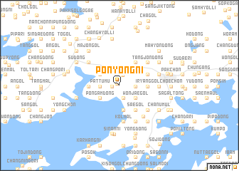 map of Ponyŏng-ni