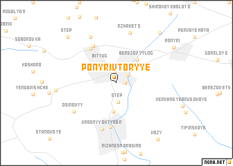 map of Ponyri Vtoryye