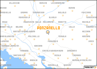 map of Ponzanello