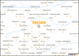 map of Ponzano