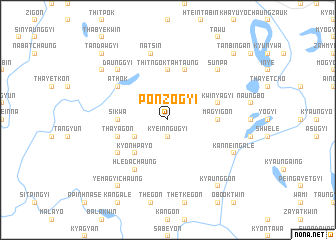 map of Ponzogyi