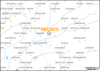 map of Ponzogyi