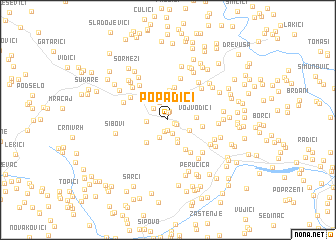 map of Popadići