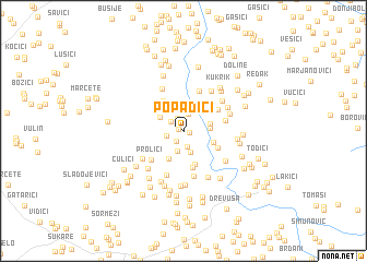 map of Popadići