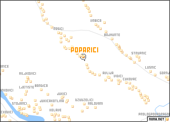 map of Poparići