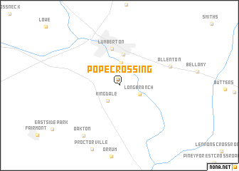 map of Pope Crossing