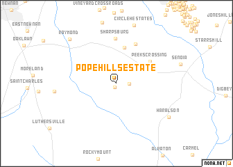 map of Pope Hills Estate