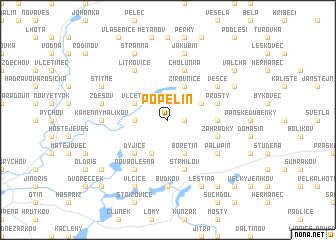 map of Popelín