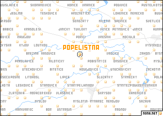 map of Popelištʼná