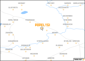 map of Popelygi