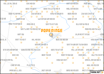 map of Poperinge