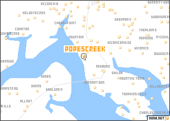 map of Popes Creek