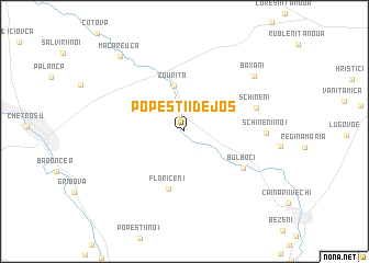 map of Popeştii de Jos
