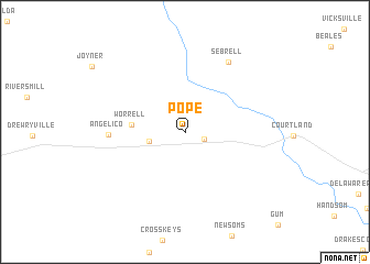 map of Pope