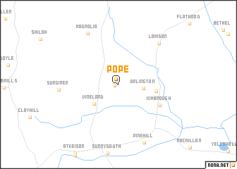 map of Pope