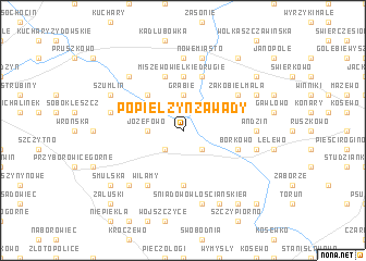 map of Popielżyn Zawady