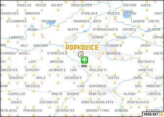 map of Popkovice