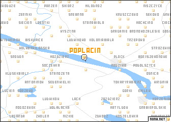 map of Popłacin