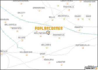 map of Poplar Corner