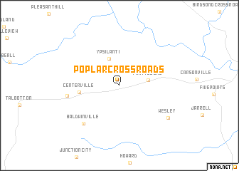 map of Poplar Crossroads