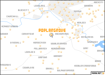 map of Poplar Grove